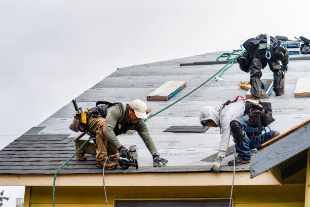 Professional Roofing technician working in Linn, MO